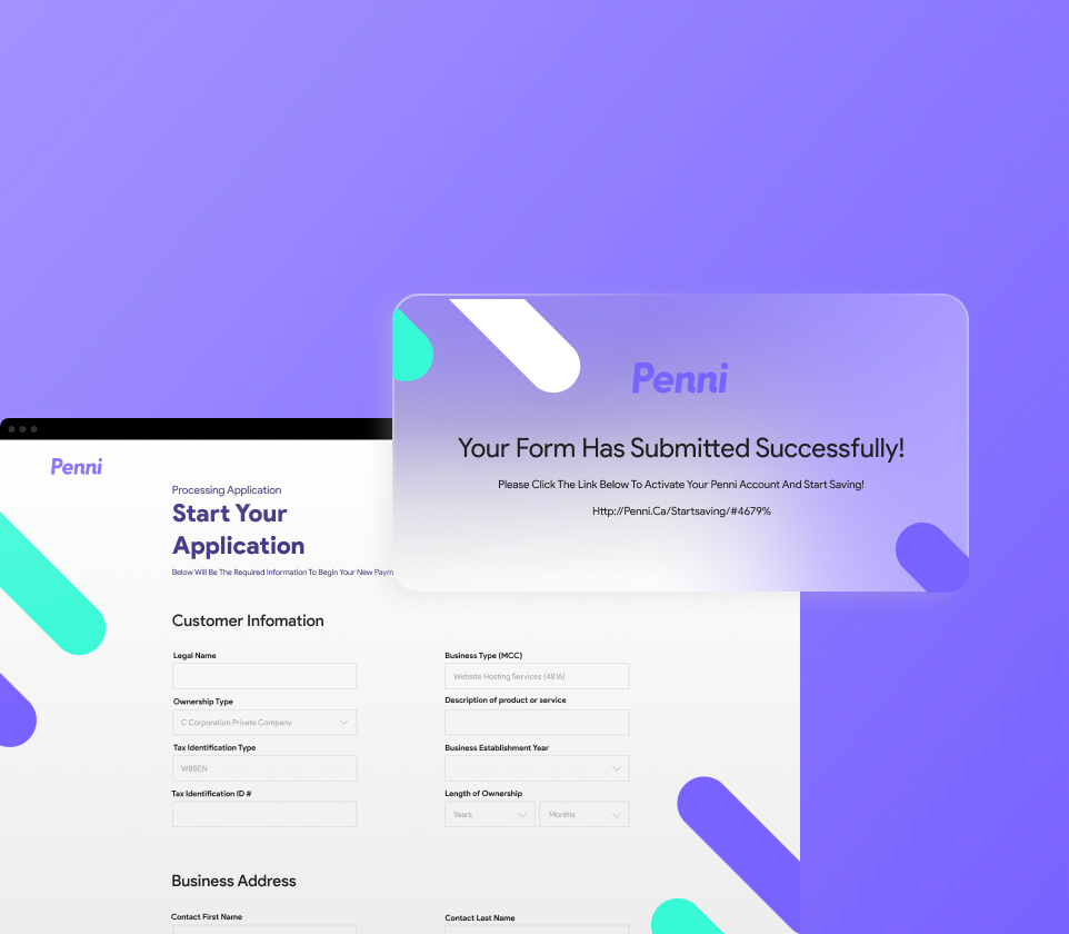 penni payment form submission