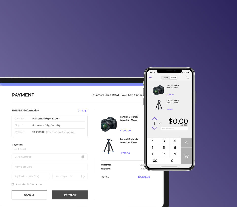 e-commerce payment page